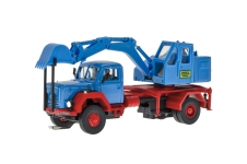 Viessmann 8135 - H0 - CarMotion Magirus Deutz Eckhauber mit Baggeraufbau